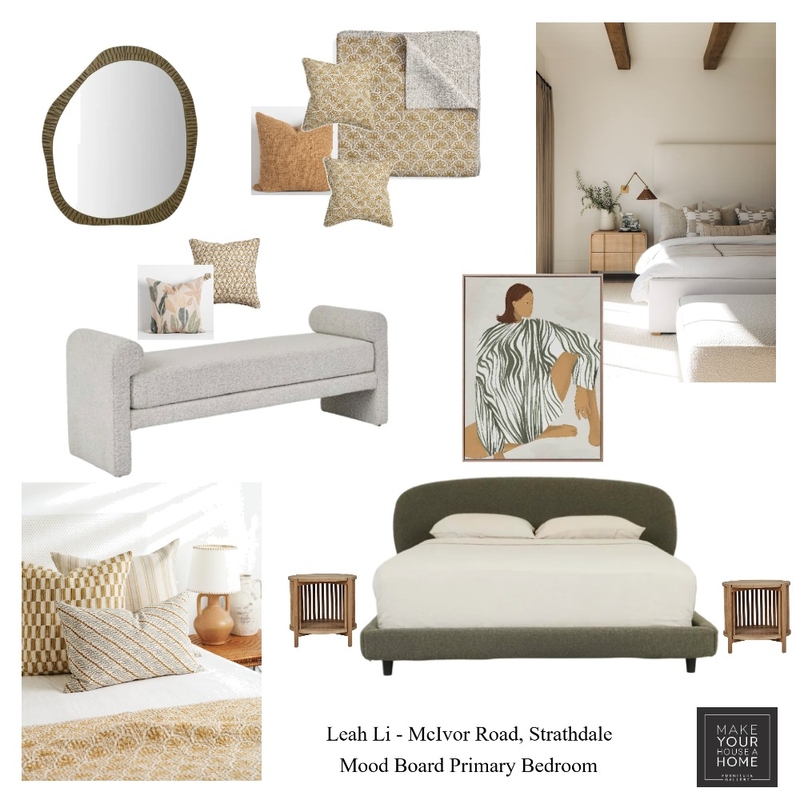 Leah Li - Mood Board Primary Bedroom Mood Board by MarnieDickson on Style Sourcebook