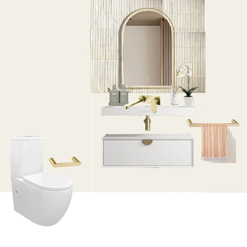 Otti Moonlight Vanity Bathroom with Beaumont Tiles with Half Tiled Wall Mood Board by Velda on Style Sourcebook