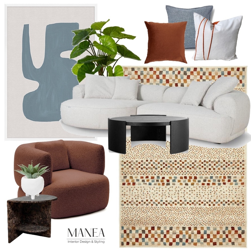 Contemporary Living Mood Board by Manea Interior Design & Styling on Style Sourcebook