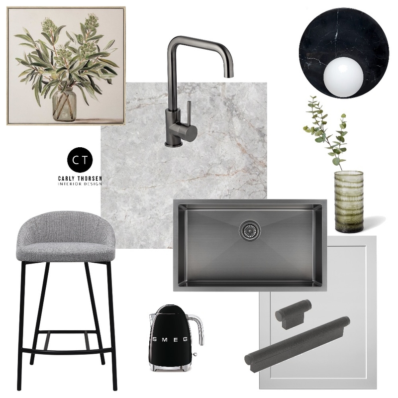 Gunmetal kitchen Mood Board by Carly Thorsen Interior Design on Style Sourcebook