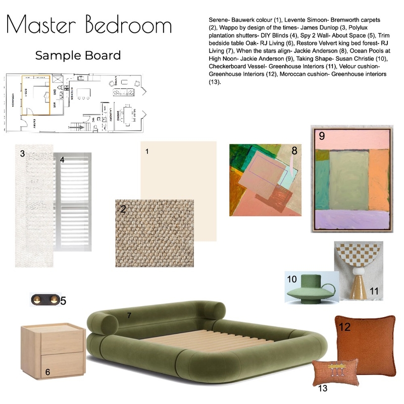 Master Bedroom Mood Board by Studio Hue on Style Sourcebook