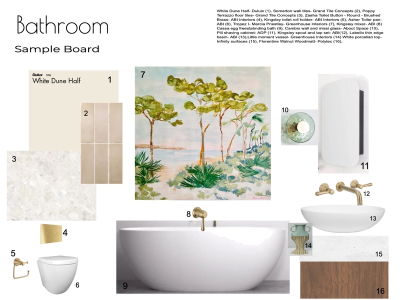 Bathroom Mood Board by Studio Hue on Style Sourcebook