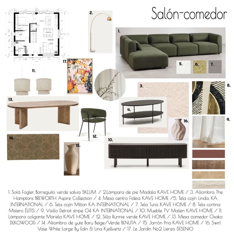 Salón-Comedor Mood Board by dieBlumeStudio on Style Sourcebook