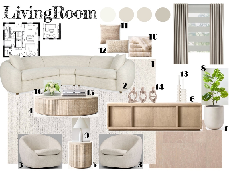 LivingRoom Mood Board by Beata Toth on Style Sourcebook