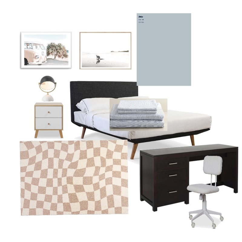 Chill Coastal Teen Bedroom with Modern Vibes Mood Board by CasaDesigns on Style Sourcebook