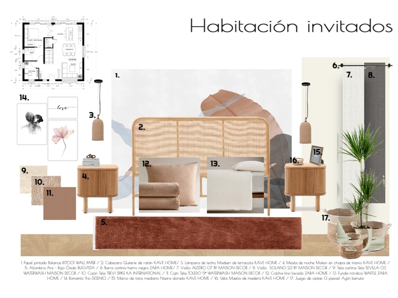 Habitación invitados Mood Board by dieBlumeStudio on Style Sourcebook