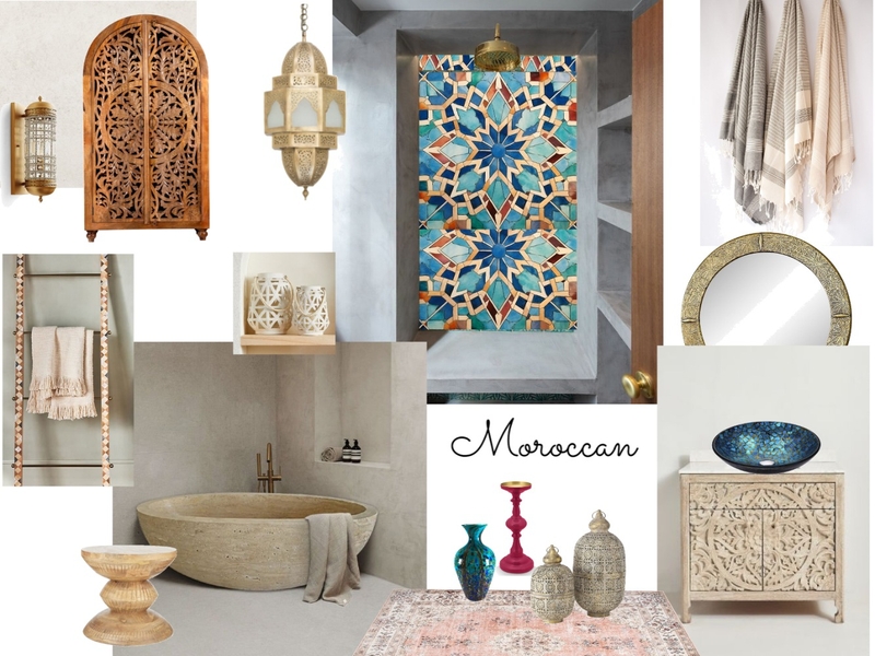 Moroccan bathroom Mood Board by Faith & Fortune on Style Sourcebook