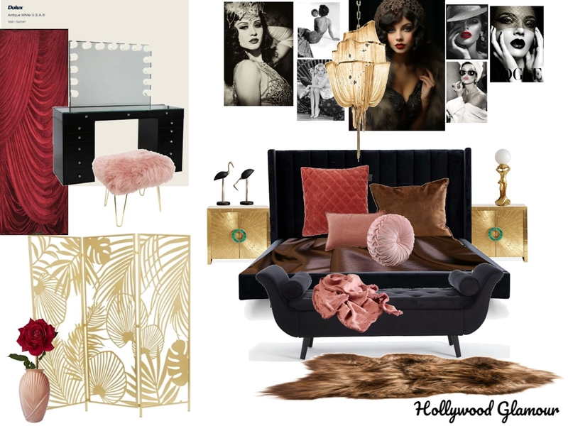 Hollywood Glamour bedroom Mood Board by Faith & Fortune on Style Sourcebook