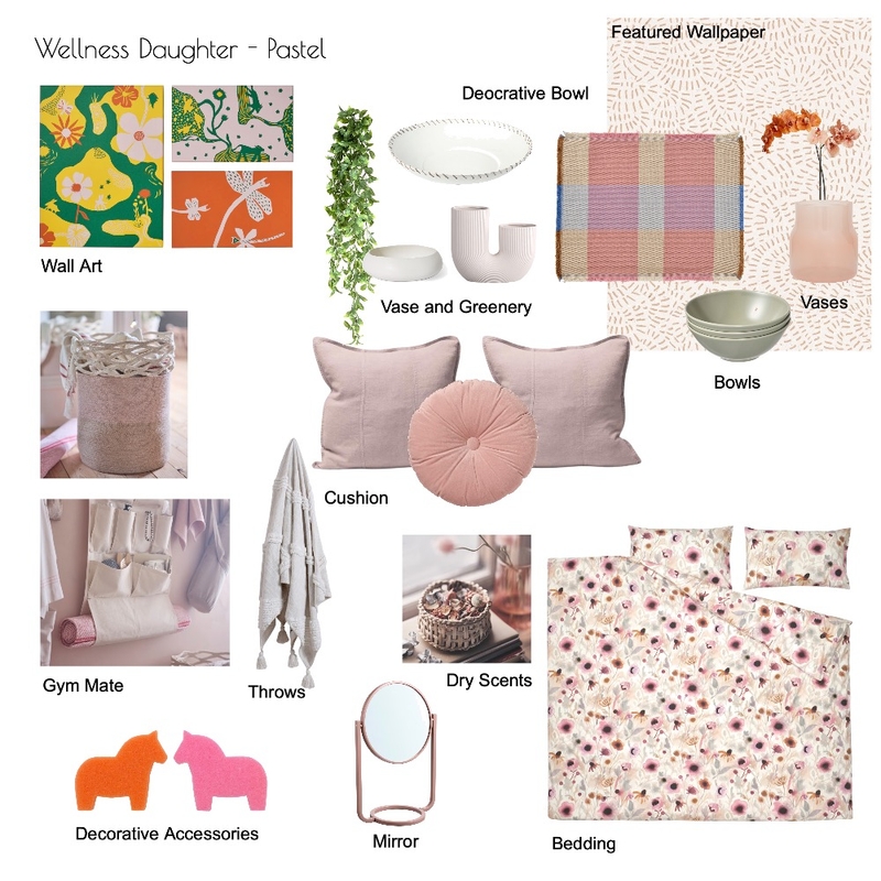 Mood No.04: Wellness Daughter - Pastel Mood Board by chan Venly on Style Sourcebook