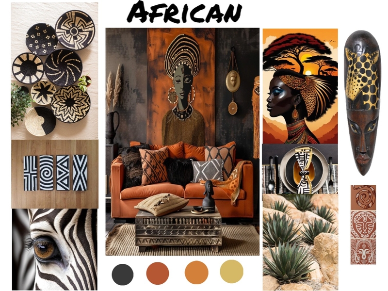 African Style Mood Board by trac333 on Style Sourcebook