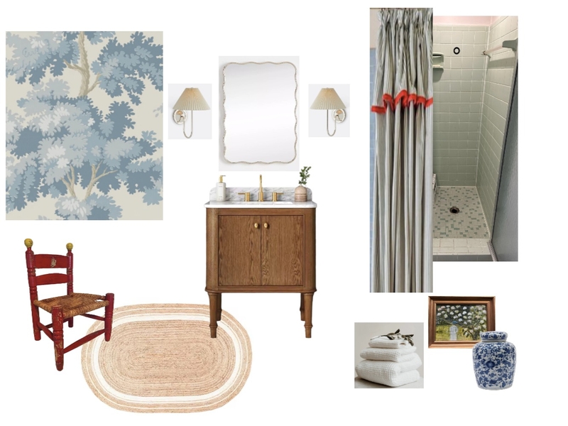 Runion's Bathroom Red and Blue Mood Board by Annacoryn on Style Sourcebook