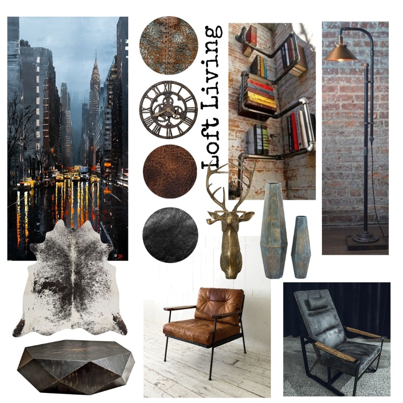 Loft Industrial Mood Board by Deborah Lovell Interiors on Style Sourcebook