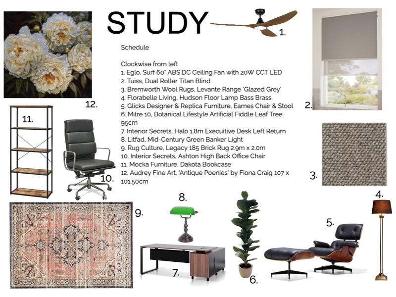 Study Mood Board by DAMason on Style Sourcebook