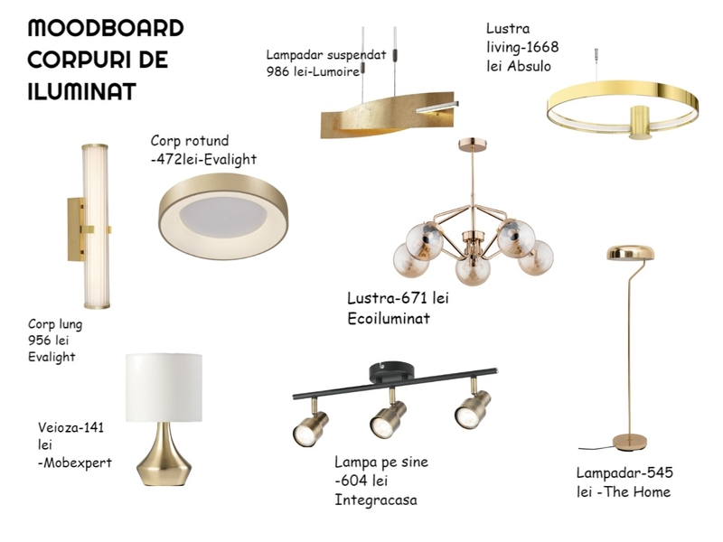 MOODBOARD CORPURI DE ILUMINAT Mood Board by ritabala82@yahoo.com on Style Sourcebook