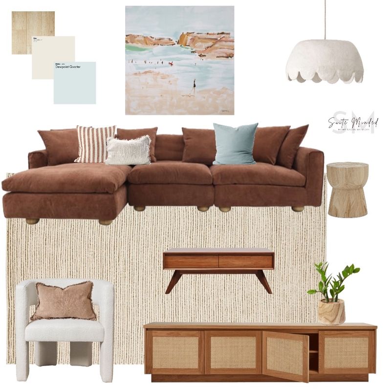 living room concept in rust and blue tones Mood Board by Suite.Minded on Style Sourcebook