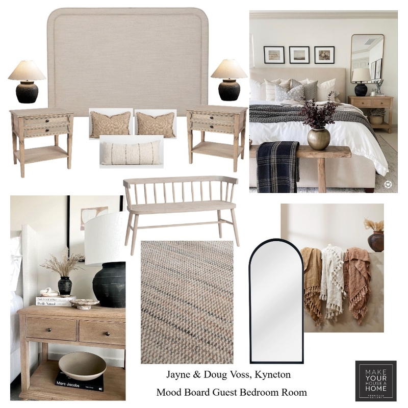 Jayne & Doug Voss - Mood Board Guest Bedroom Mood Board by MarnieDickson on Style Sourcebook