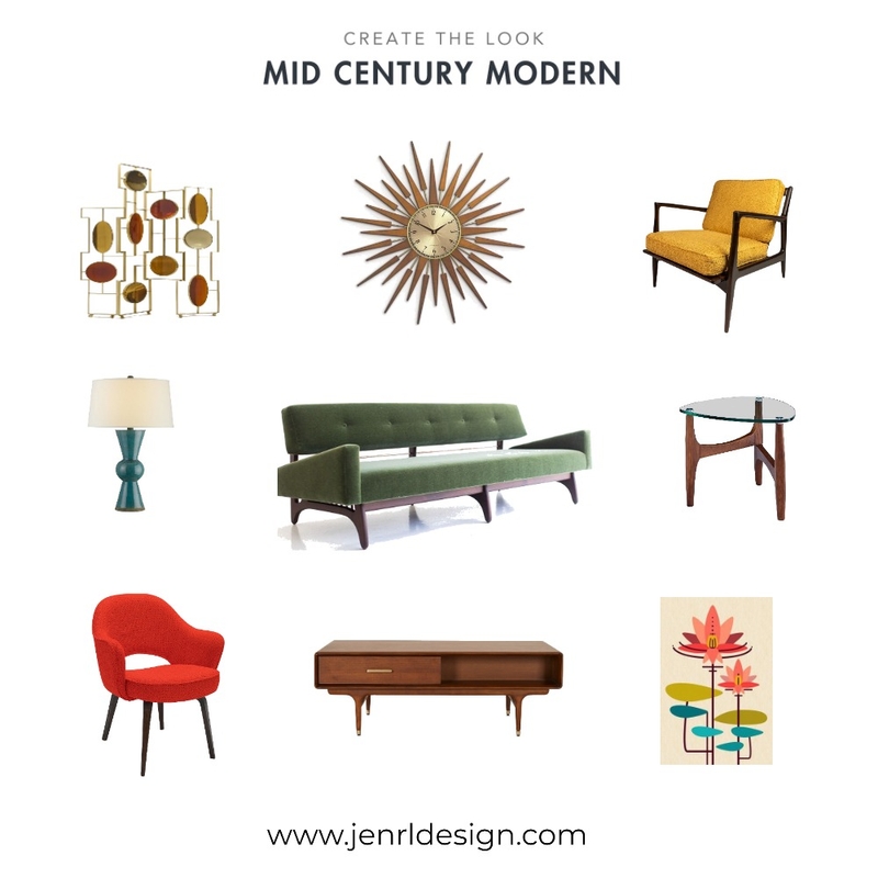 MID CENTURY Modern- Create the Look Mood Board by JenRL Design on Style Sourcebook