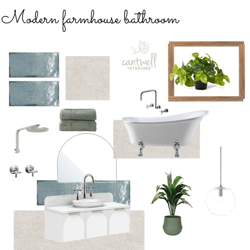 Modern Farmhouse bathroom Mood Board by Cantwell Interiors on Style Sourcebook