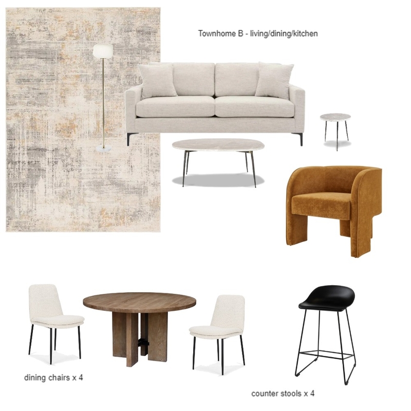 TOWNHOUSE B - LIVING/DINING/KITCHEN Mood Board by parliament on Style Sourcebook