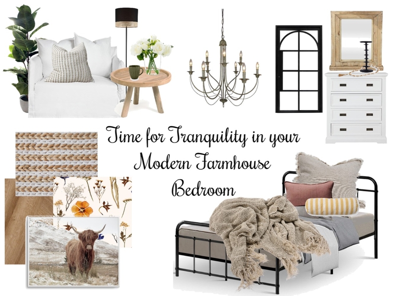 Room Specific Modern Farmhouse Bedroom Design Mood Board by andreal@sasktel.net on Style Sourcebook