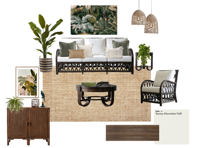 British Colonial Living Room Sample Board Mood Board by natalieenlund@gmail.com on Style Sourcebook