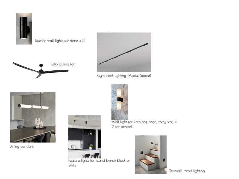 Brookwater lighting Mood Board by lindsay@signaturepropertystyling.com.au on Style Sourcebook