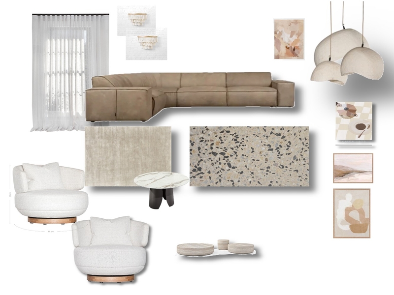 living room  5.   Marconi new bone colour.   + f2 Marylin chairs Mood Board by Sandra Chambers on Style Sourcebook