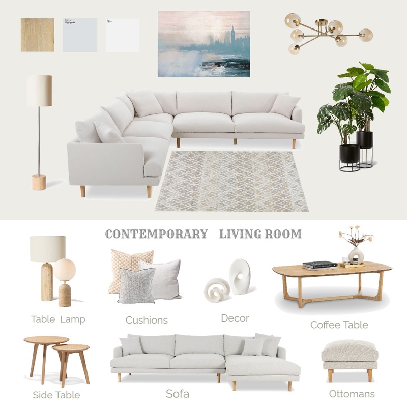 CONEMPORARY LIVING ROOM Mood Board by Hamideh on Style Sourcebook