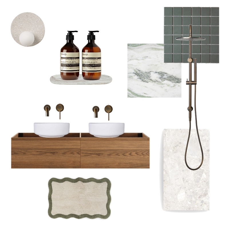 Mid Century Modern Bathroom Mood Board by Nicole Frelingos on Style Sourcebook