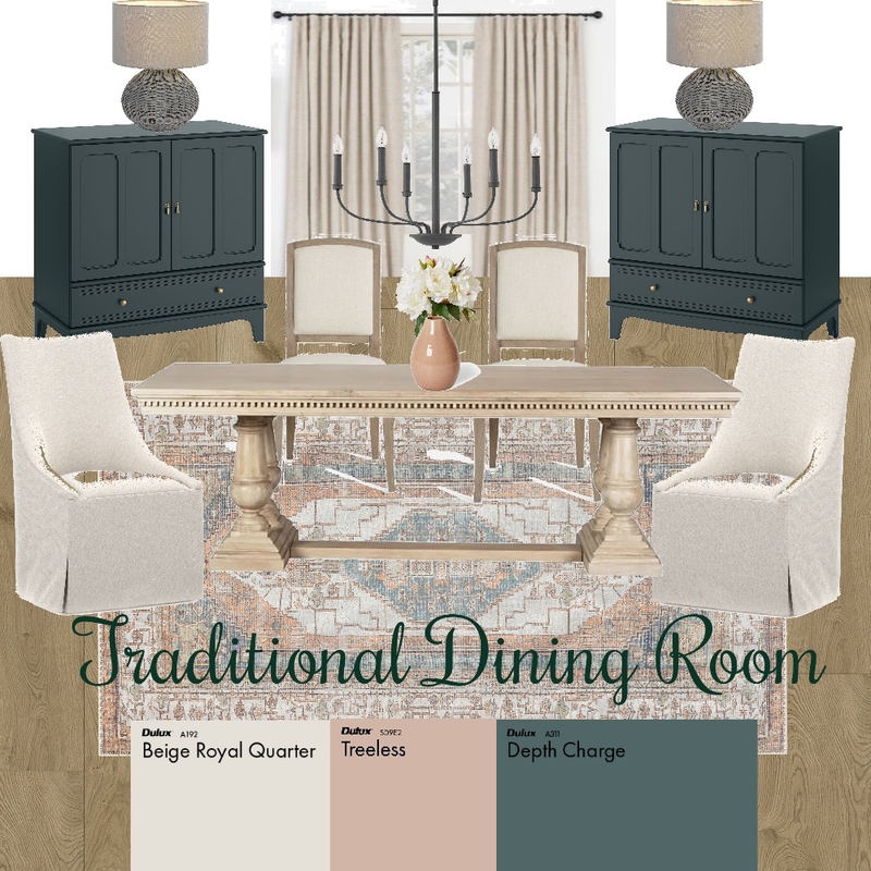 Traditional Dining Room Mood Board by April1985 on Style Sourcebook