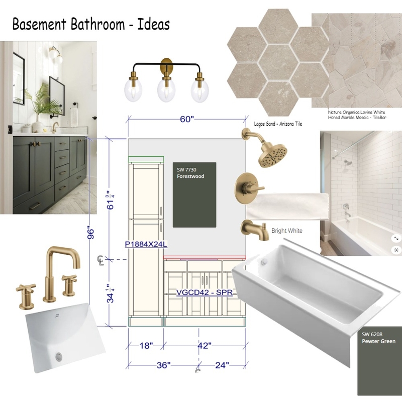 Basement Bath Mood Board by undefined on Style Sourcebook