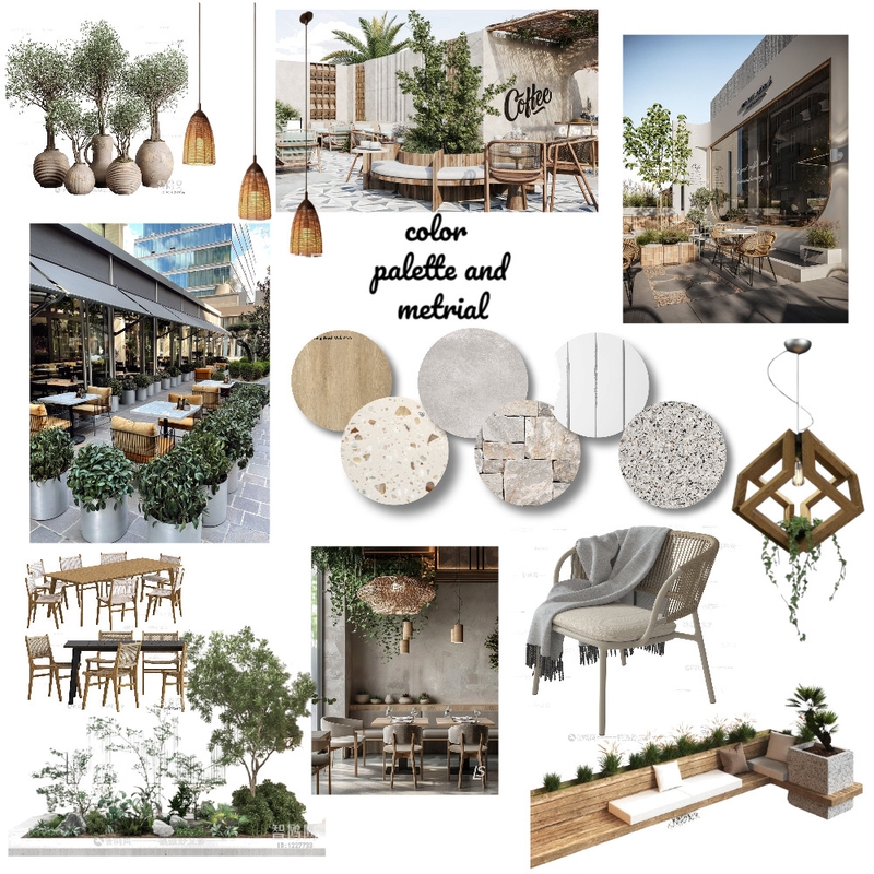 outdoor cafe Mood Board by salmakhaledr@gmail.com on Style Sourcebook