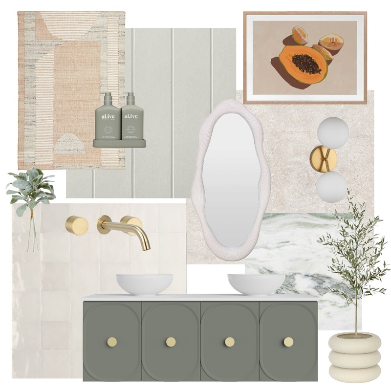 Green Bathroom Mood Board by Courtneylawler on Style Sourcebook