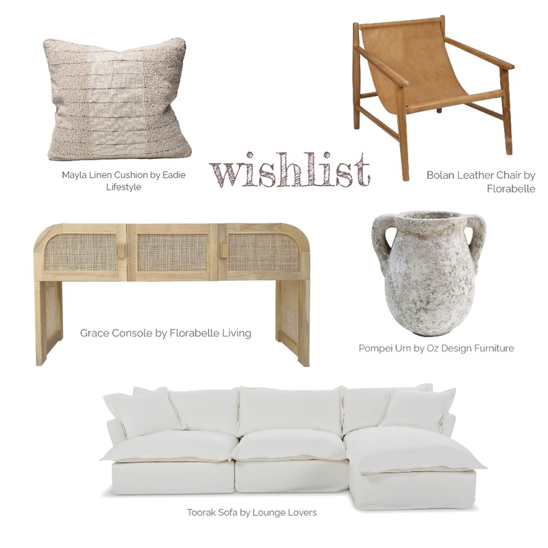 Modern Mediterranean Wishlist Mood Board by DOWN THE LANE by Tina Harris on Style Sourcebook