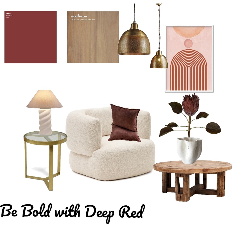 Deep red Mood Board by Down to Earth Interiors on Style Sourcebook