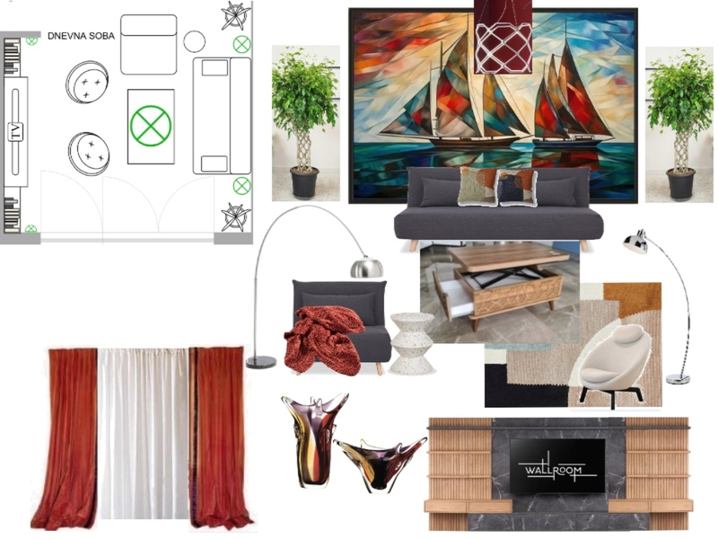 Diplomski rad - Dnevna soba Mood Board by Jandejan on Style Sourcebook