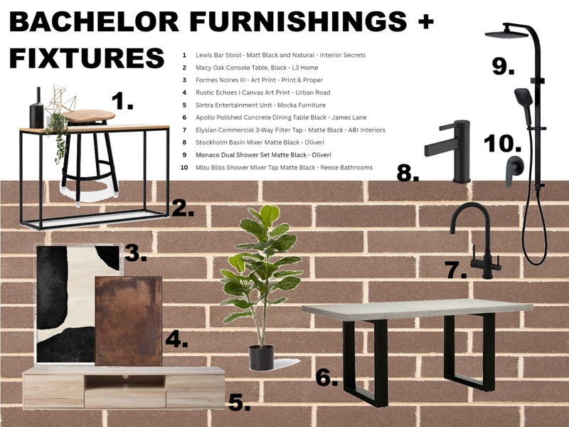 BACHELOR FUNISH Mood Board by Oli's Aura on Style Sourcebook