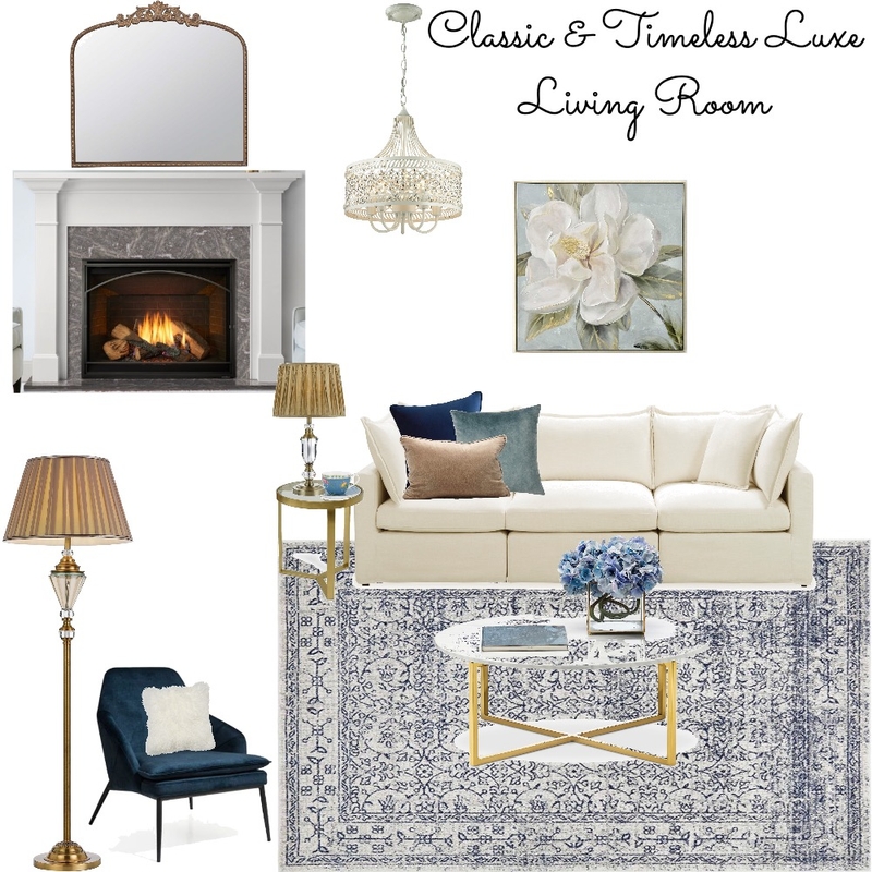 Classic Timeless Luxe Living Room Mood Board by RMH on Style Sourcebook