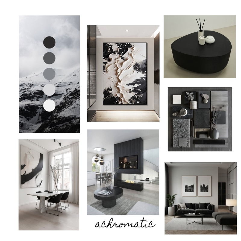 Achromatic Mood Board by ARCA Design & Architecture on Style Sourcebook