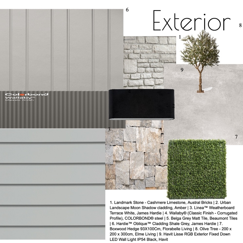 Exterior - Modern Neutral Mood Board by HSC on Style Sourcebook