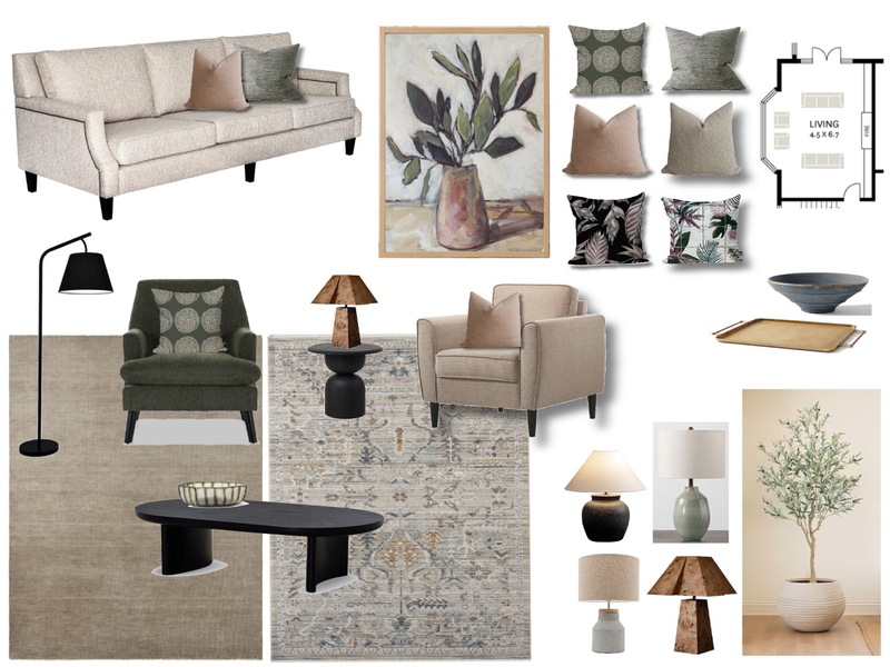 Hunters Hill - Lounge opt. 3 Mood Board by ONE CREATIVE on Style Sourcebook