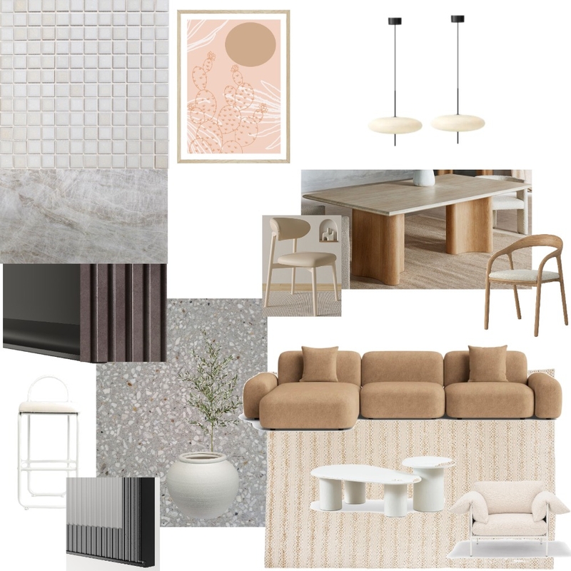 Lounge neutral v2 Interior Design Mood Board by JessSib