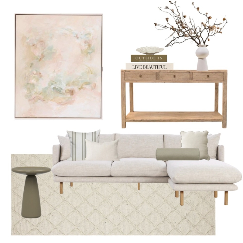 Blush and Olive Living Mood Board by Vienna Rose Interiors on Style Sourcebook