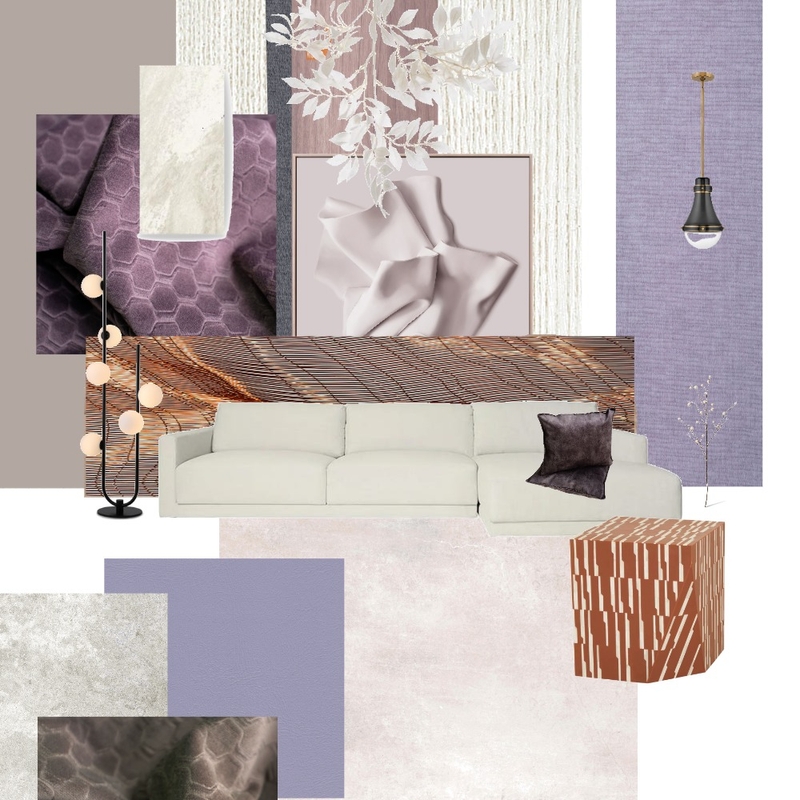 Expensive Sexy Periwinkle & Orange Mood Board by SilverOwl on Style Sourcebook