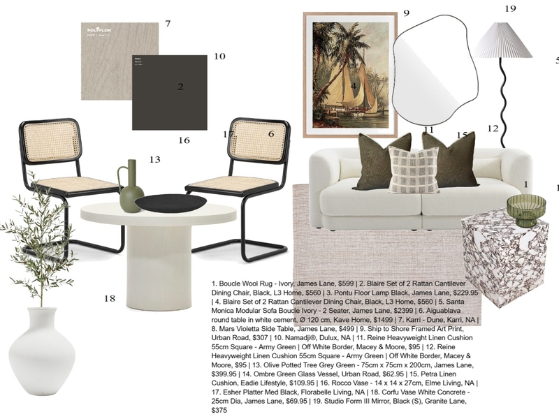 DDA Office Option 1 Interior Design Mood Board by jordierowe