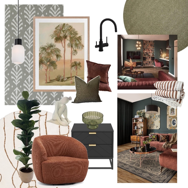 Red-Orange and Green Moodboard Mood Board by Alyssa Coelho on Style Sourcebook