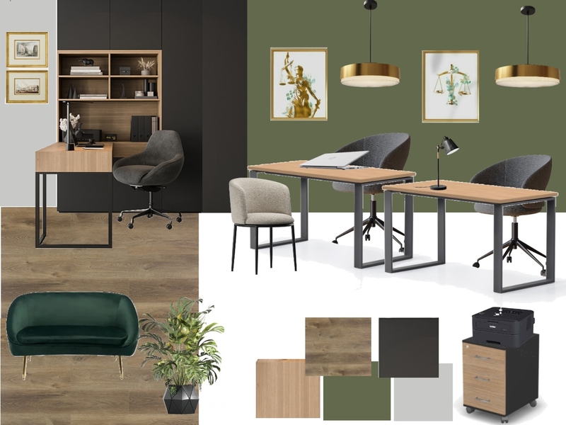 кабинет большой 2 Interior Design Mood Board by Elena1982