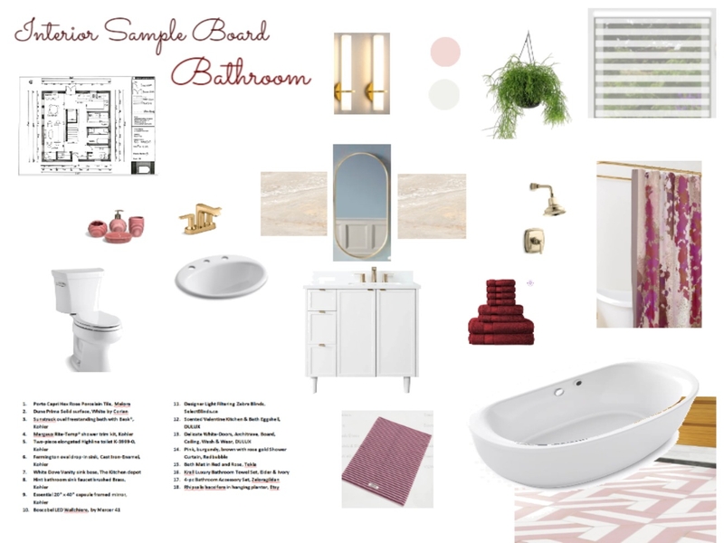 Interior Sample Board Bathroom Mood Board by gylora@yahoo.fr on Style Sourcebook