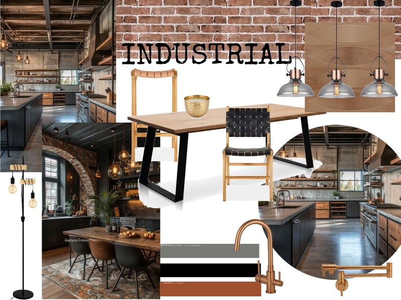 Industrial mood board Mood Board by Ginah on Style Sourcebook