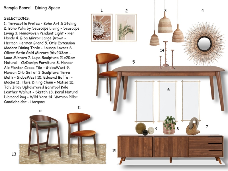 Dining room_module 9 Interior Design Mood Board by TABLELANDS INTERIOR DESIGN